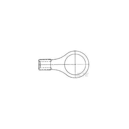 Te Connectivity Ring Terminal, #2 Stud Size, 22 AWG, Bare Insulated 31515